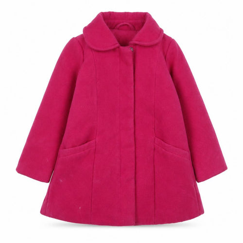 Marks and Spencer Girls Pink Overcoat Coat Size 3 Years Snap