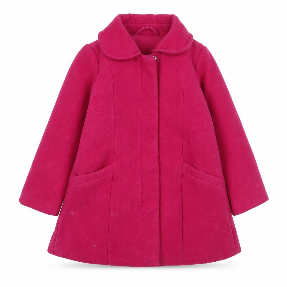 Marks and Spencer Girls Pink Overcoat Coat Size 3 Years Snap