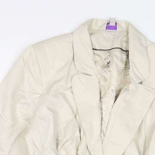 Pepperberry Womens Beige Jacket Blazer Size 16 Button - Belted