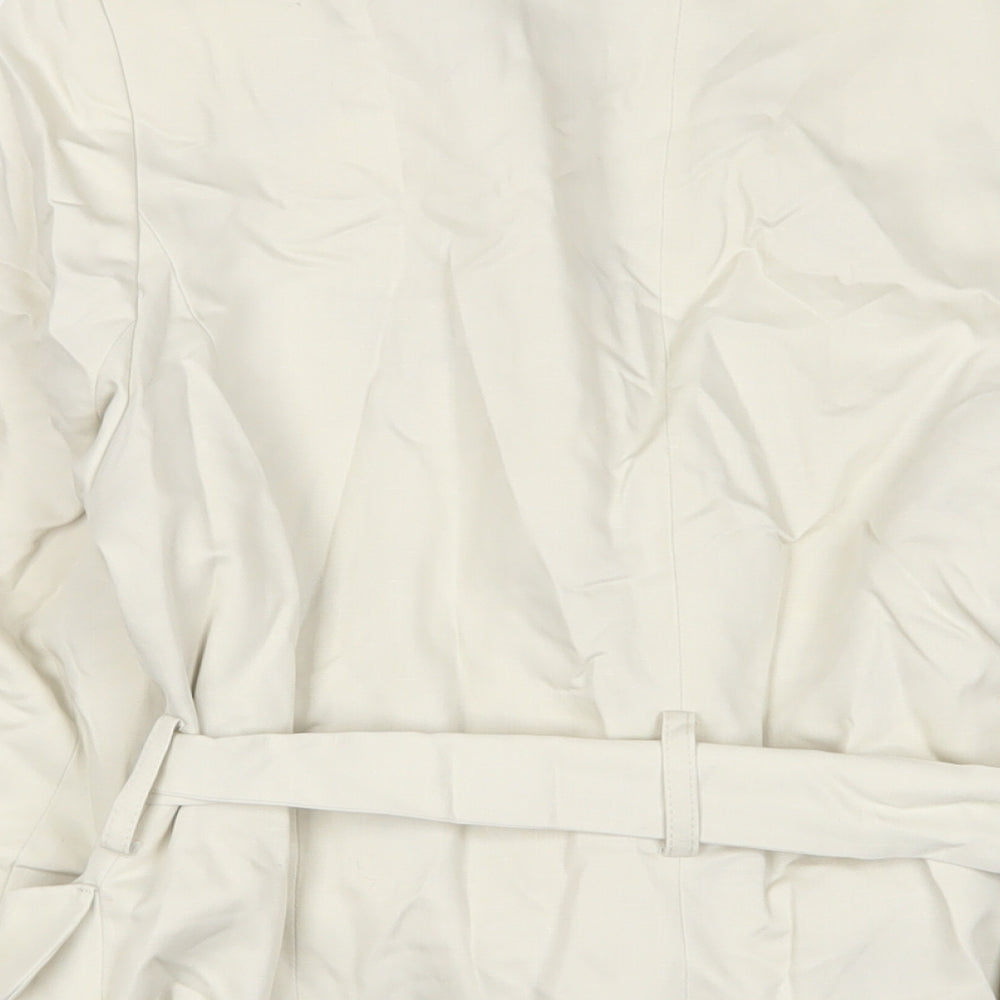 Pepperberry Womens Beige Jacket Blazer Size 16 Button - Belted