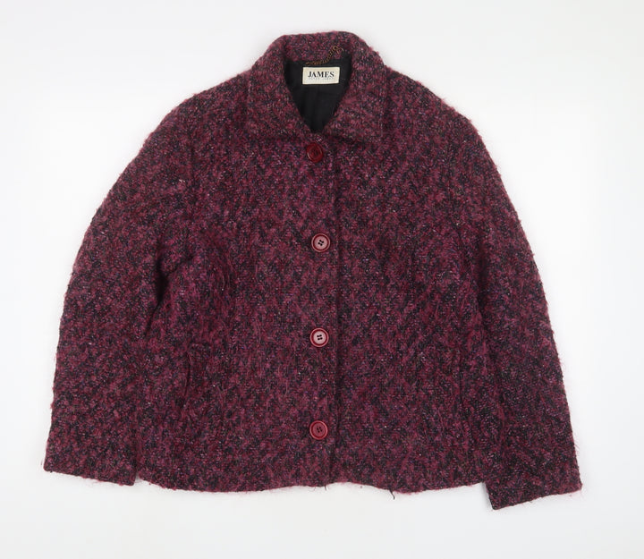 Peter James Womens Pink Jacket Size L Button