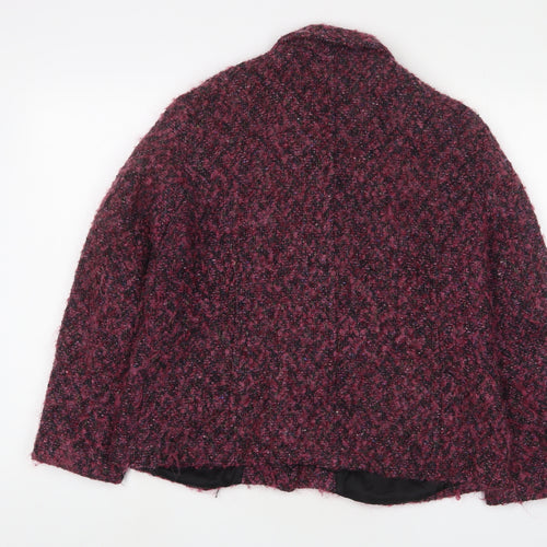 Peter James Womens Pink Jacket Size L Button