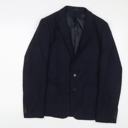 French Connection Mens Blue Wool Jacket Suit Jacket Size 38 Regular