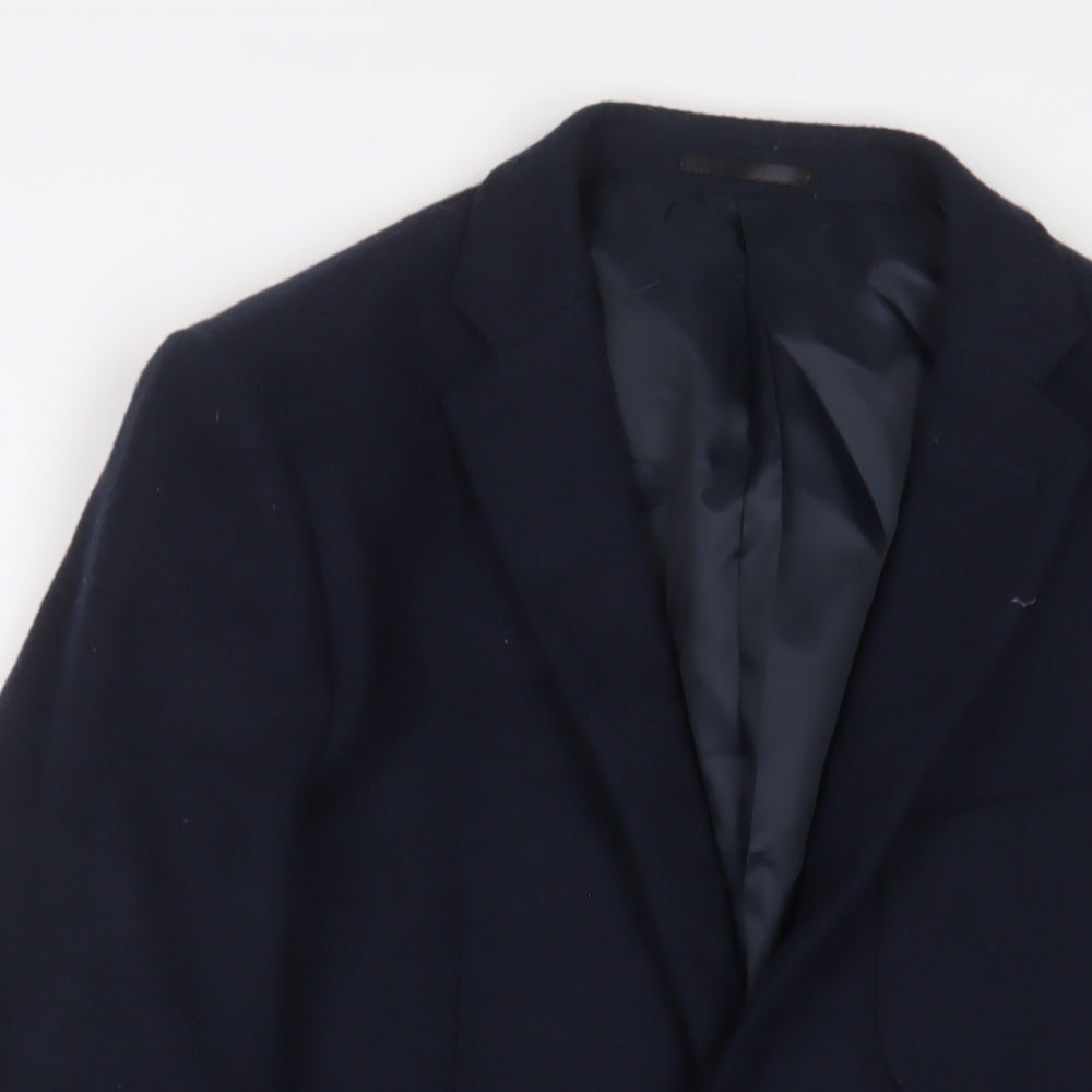 French Connection Mens Blue Wool Jacket Suit Jacket Size 38 Regular