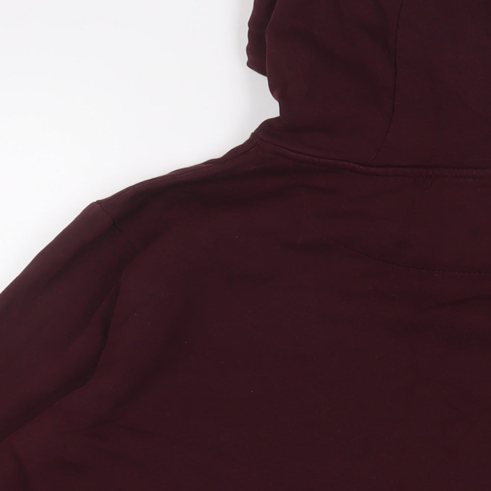 Brave Soul Mens Red Cotton Pullover Hoodie Size L