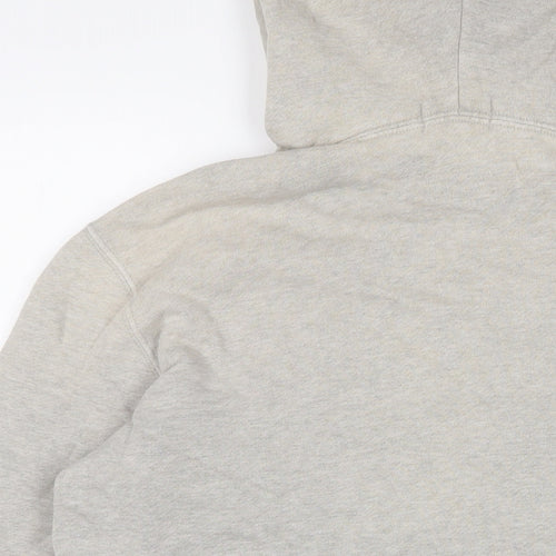 Ralph Lauren Mens Grey Cotton Pullover Hoodie Size M - Logo, Embroidered