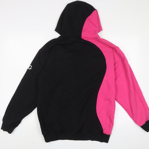 Samurai Womens Pink Cotton Pullover Hoodie Size M Pullover - Embroidered