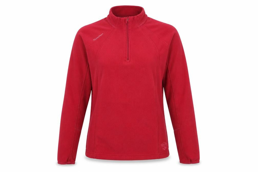 Decathlon Womens Pink Polyester Pullover Sweatshirt Size S Zip