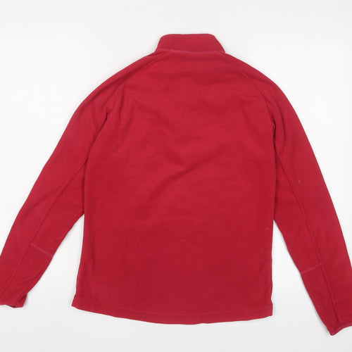 DECATHLON Womens Pink Polyester Pullover Sweatshirt Size S Zip
