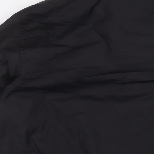 Boohoo Mens Black Bomber Jacket Jacket Size L Zip - Tall