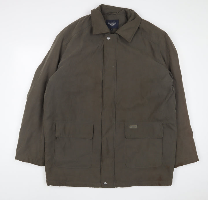 Bosideng Mens Green Jacket Coat Size L Zip