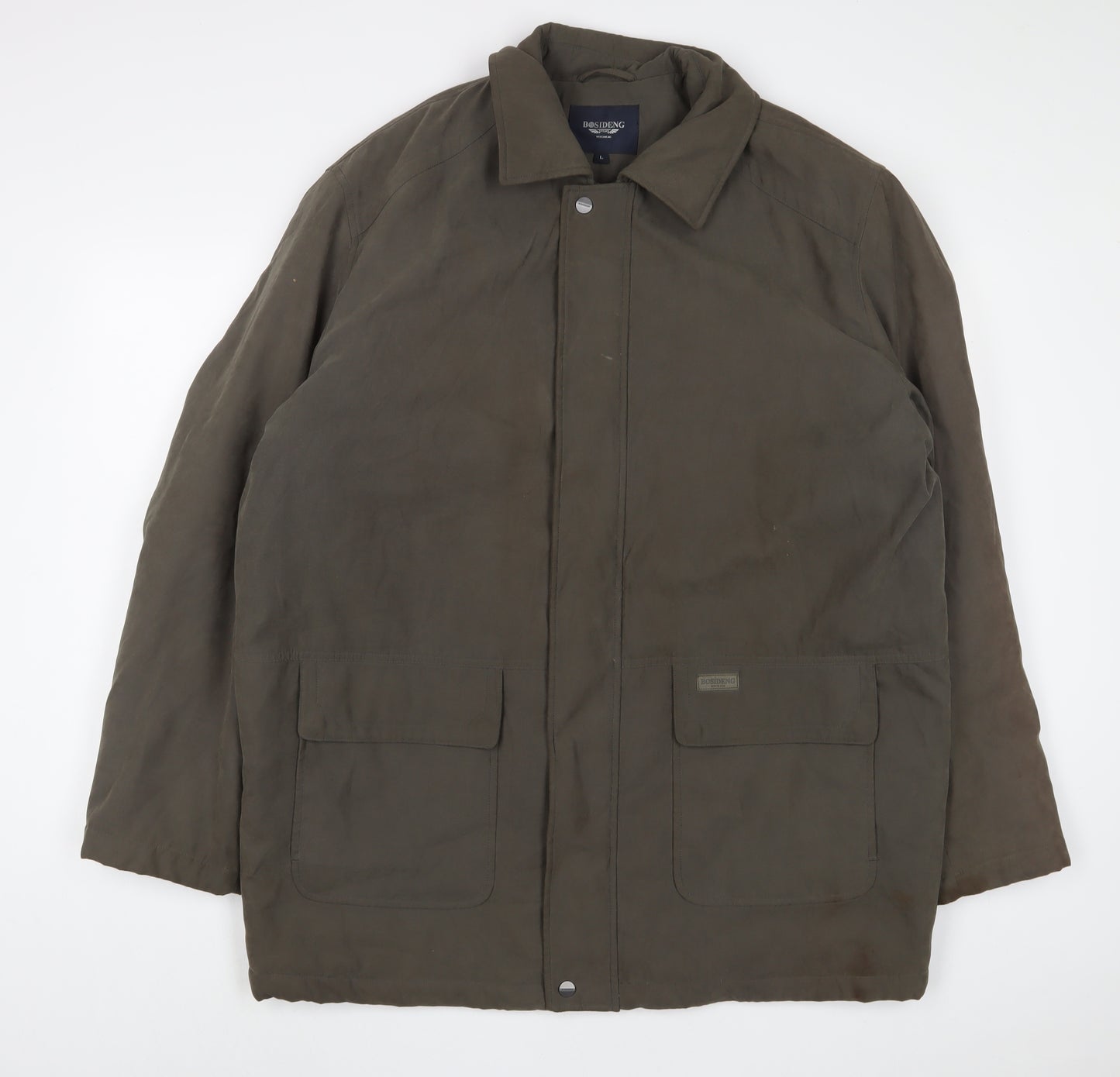 Bosideng Mens Green Jacket Coat Size L Zip