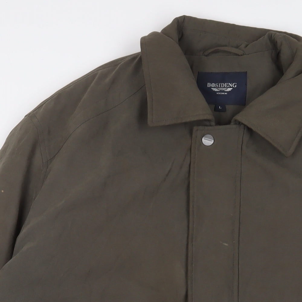 Bosideng Mens Green Jacket Coat Size L Zip