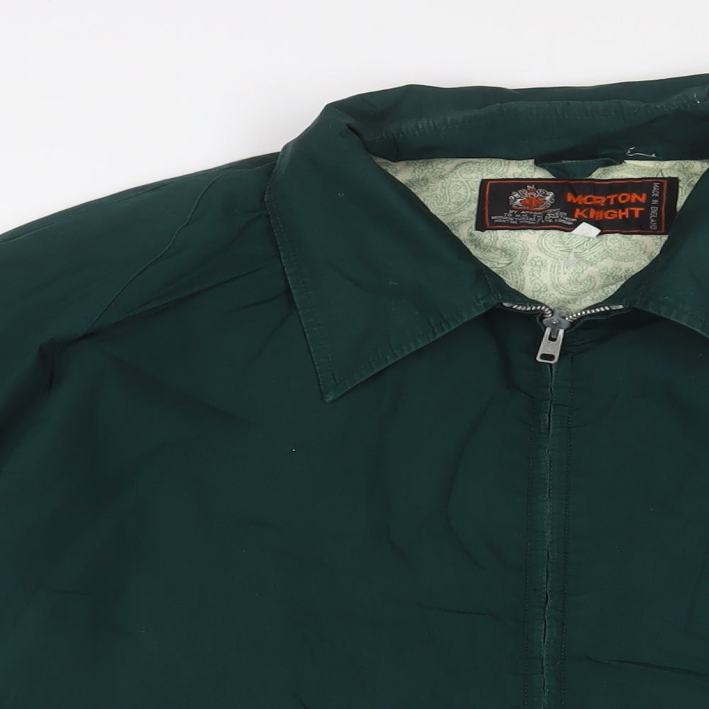 Morton Knight Mens Green Jacket Size L Zip