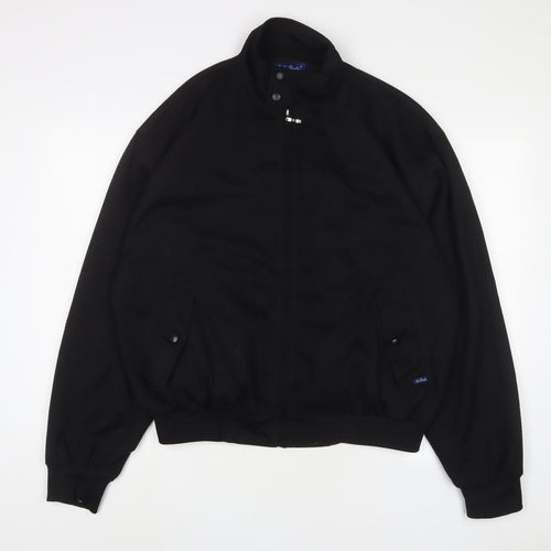 Le shark' Mens Black Jacket Size L Zip - Logo, Embroidered