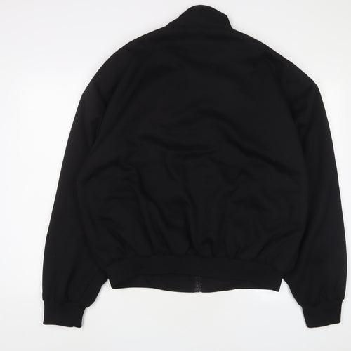 Le shark' Mens Black Jacket Size L Zip - Logo, Embroidered