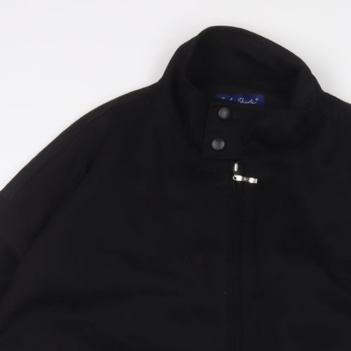 Le shark' Mens Black Jacket Size L Zip - Logo, Embroidered