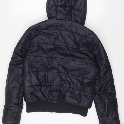 Superdry Womens Blue Jacket Size M Zip - Zip Pockets'