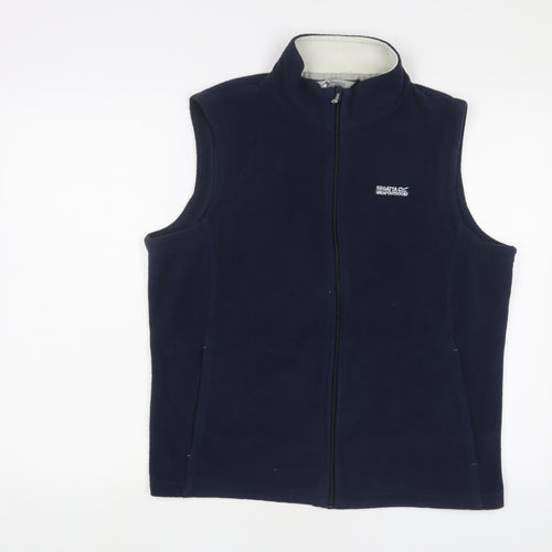Regatta Womens Blue Gilet Jacket Size 20 Zip - Logo, Embroidered