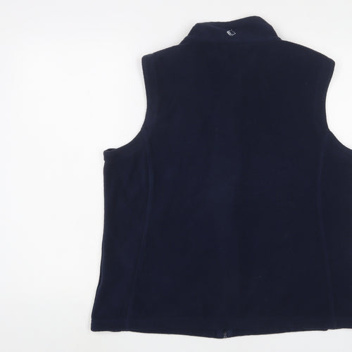 Regatta Womens Blue Gilet Jacket Size 20 Zip - Logo, Embroidered