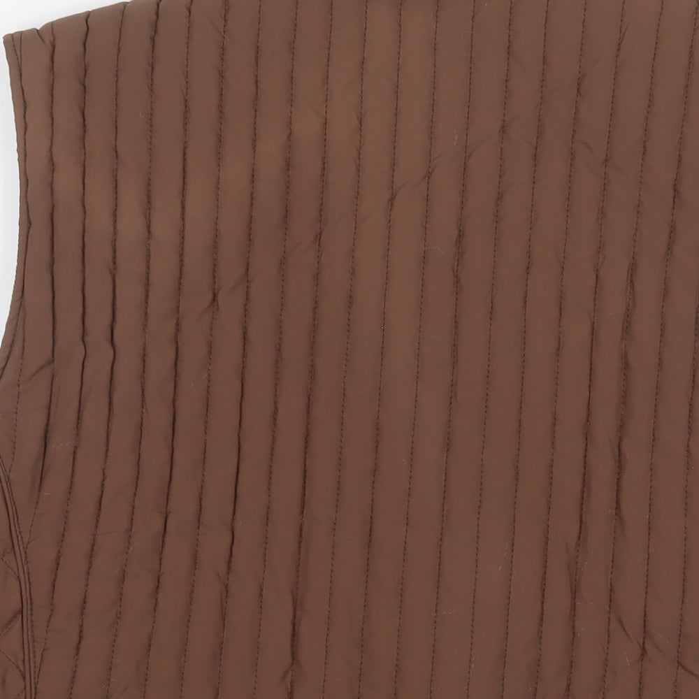 Fuller Fillies Womens Brown Gilet Jacket Size 24 Zip - Zip Pockets