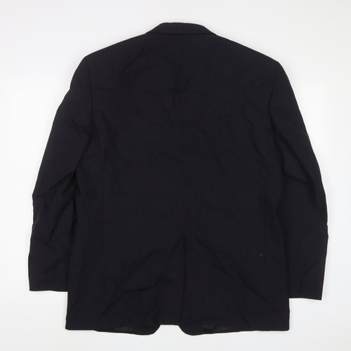 NEXT Mens Blue Striped Wool Jacket Suit Jacket Size 40 Regular