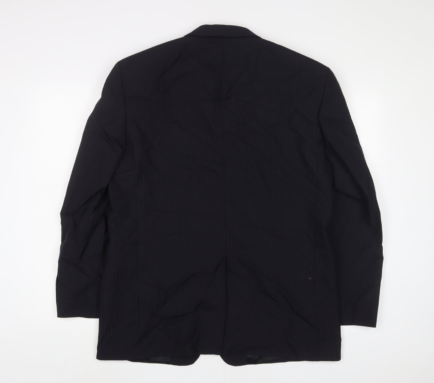 NEXT Mens Blue Striped Wool Jacket Suit Jacket Size 40 Regular