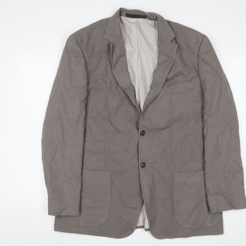 Marks and Spencer Mens Beige Linen Jacket Suit Jacket Size 42 Regular