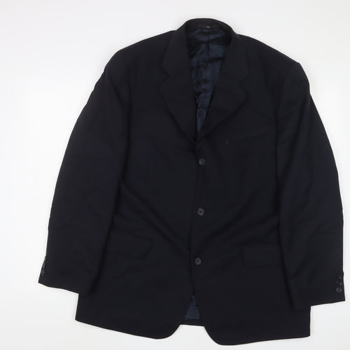 Ciro Citterio Mens Blue Wool Jacket Suit Jacket Size 44 Regular