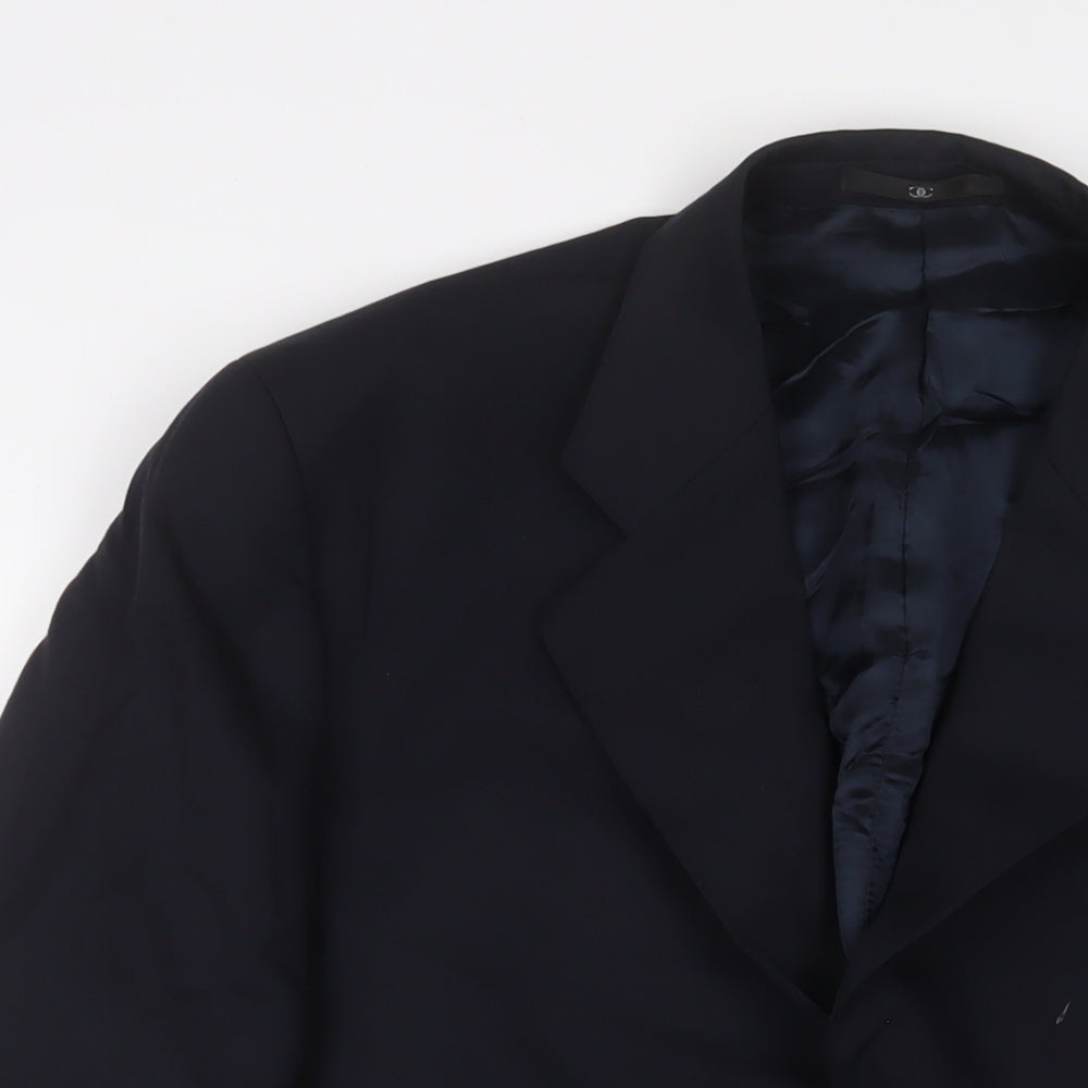 Ciro Citterio Mens Blue Wool Jacket Suit Jacket Size 44 Regular