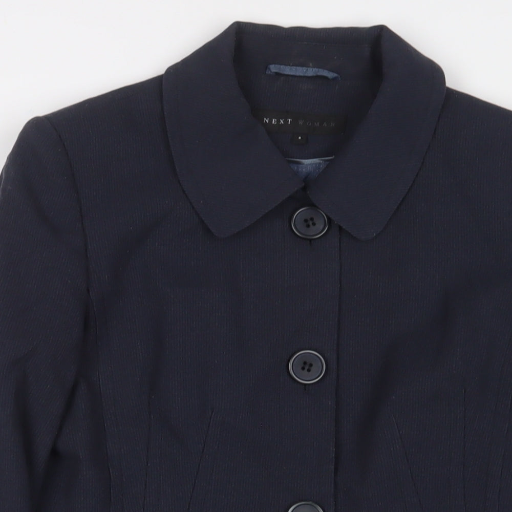 NEXT Womens Blue Jacket Blazer Size 8 Button
