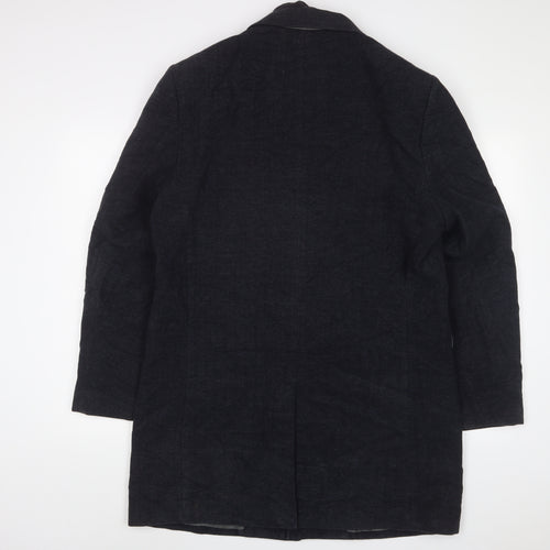 RJR.John Rocha Mens Blue Overcoat Coat Size L Snap