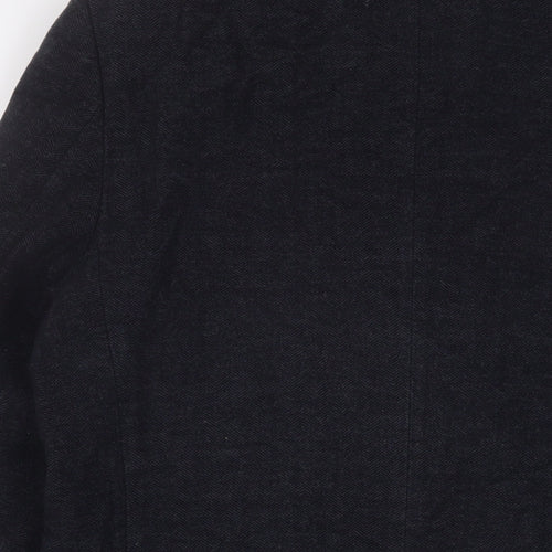 RJR.John Rocha Mens Blue Overcoat Coat Size L Snap