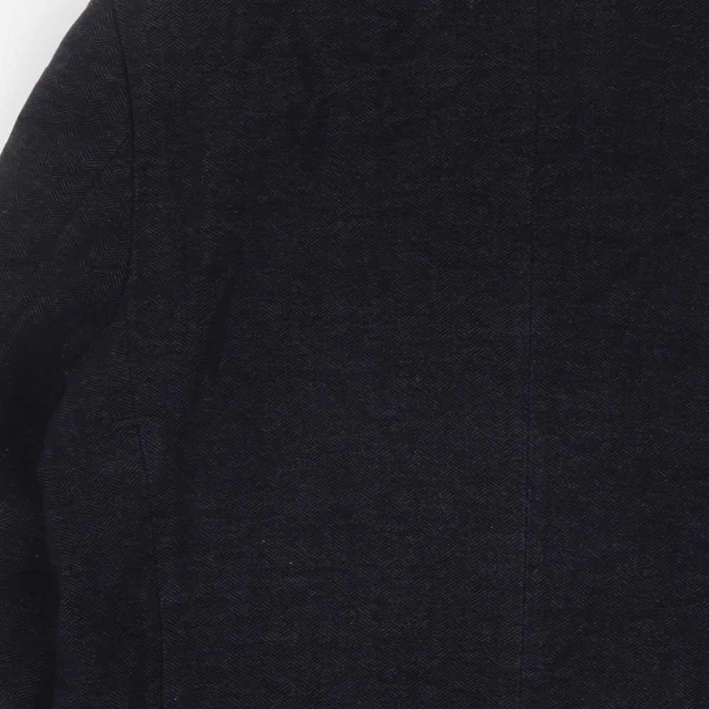 RJR.John Rocha Mens Blue Overcoat Coat Size L Snap