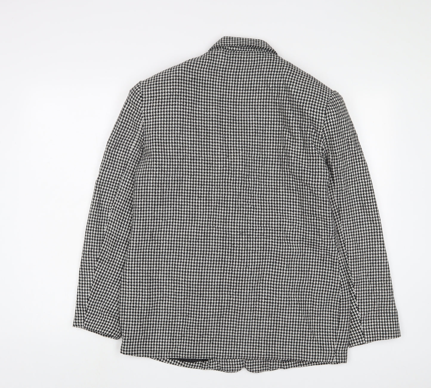 Nasty Gal Womens Black Herringbone Jacket Blazer Size 8 Button