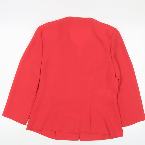 JOMHOY Womens Pink Jacket Blazer Size 12 Button