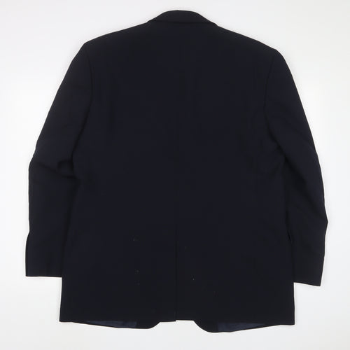 BHS Mens Blue Wool Jacket Suit Jacket Size 44 Regular