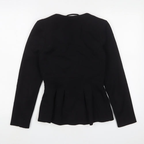 H&M Womens Black Jacket Blazer Size 6 Button - Pleated