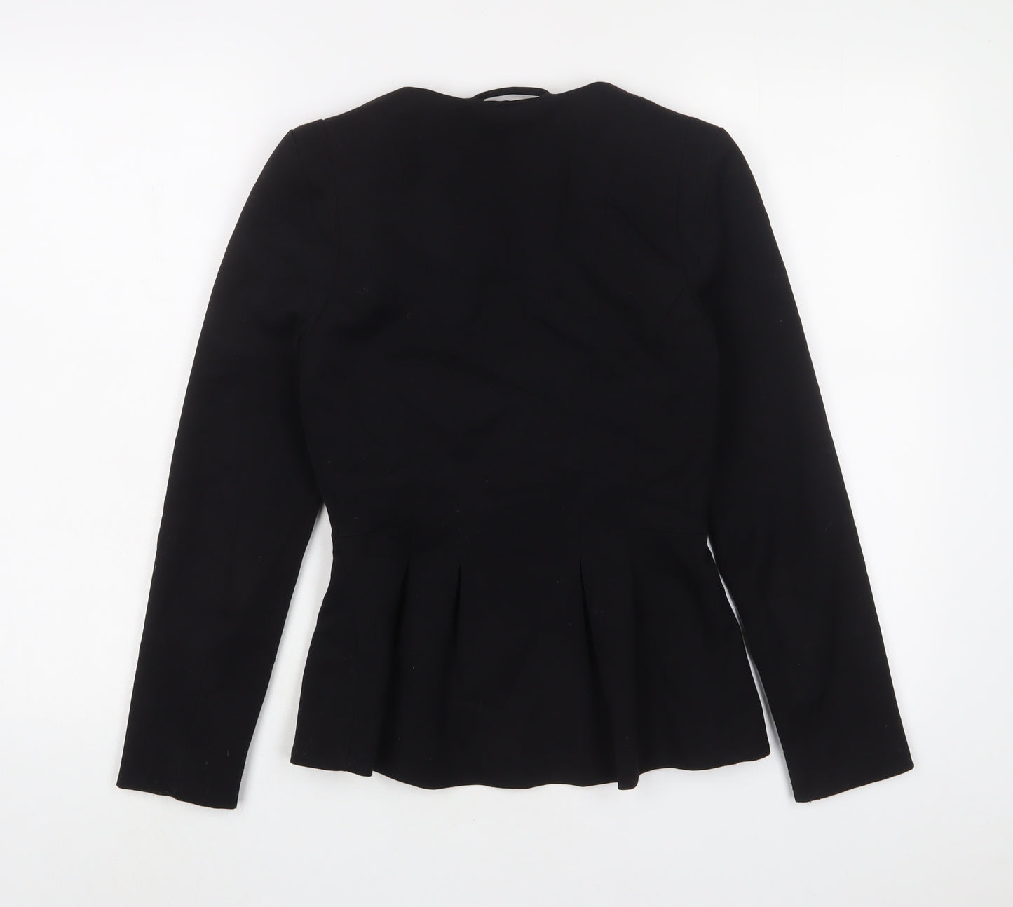 H&M Womens Black Jacket Blazer Size 6 Button - Pleated