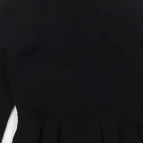 H&M Womens Black Jacket Blazer Size 6 Button - Pleated
