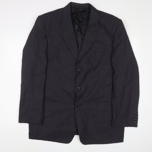 Michael Fraser Mens Blue Wool Jacket Suit Jacket Size 46 Regular