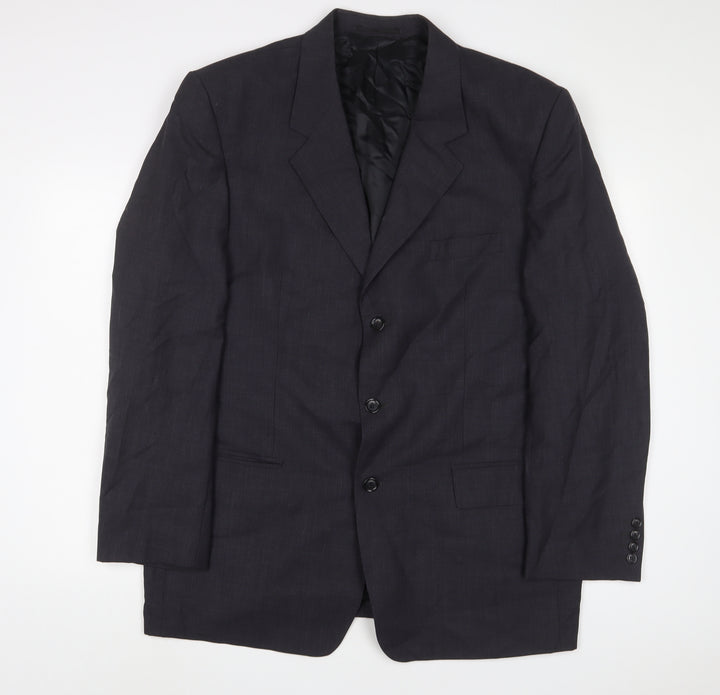 Michael Fraser Mens Blue Wool Jacket Suit Jacket Size 46 Regular