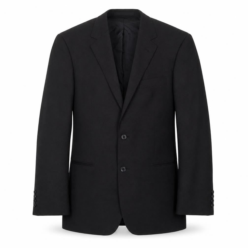 Front view of Marks & Spencer men’s grey polyester jacket suit jacket, size 38, regular