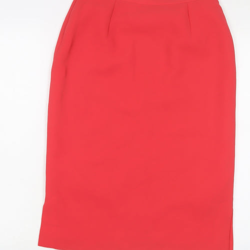 JOMHOY Womens Red Polyester A-Line Skirt Size 12 Zip
