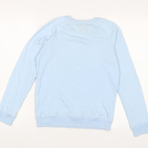 Jack Wills Womens Blue Cotton Pullover Sweatshirt Size 8 Pullover