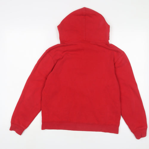 Disney Girls Red Cotton Pullover Hoodie Size 12 Years Pullover - Minnie Mouse