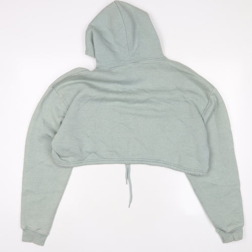PRETTYLITTLETHING Womens Green Cotton Pullover Hoodie Size M Pullover