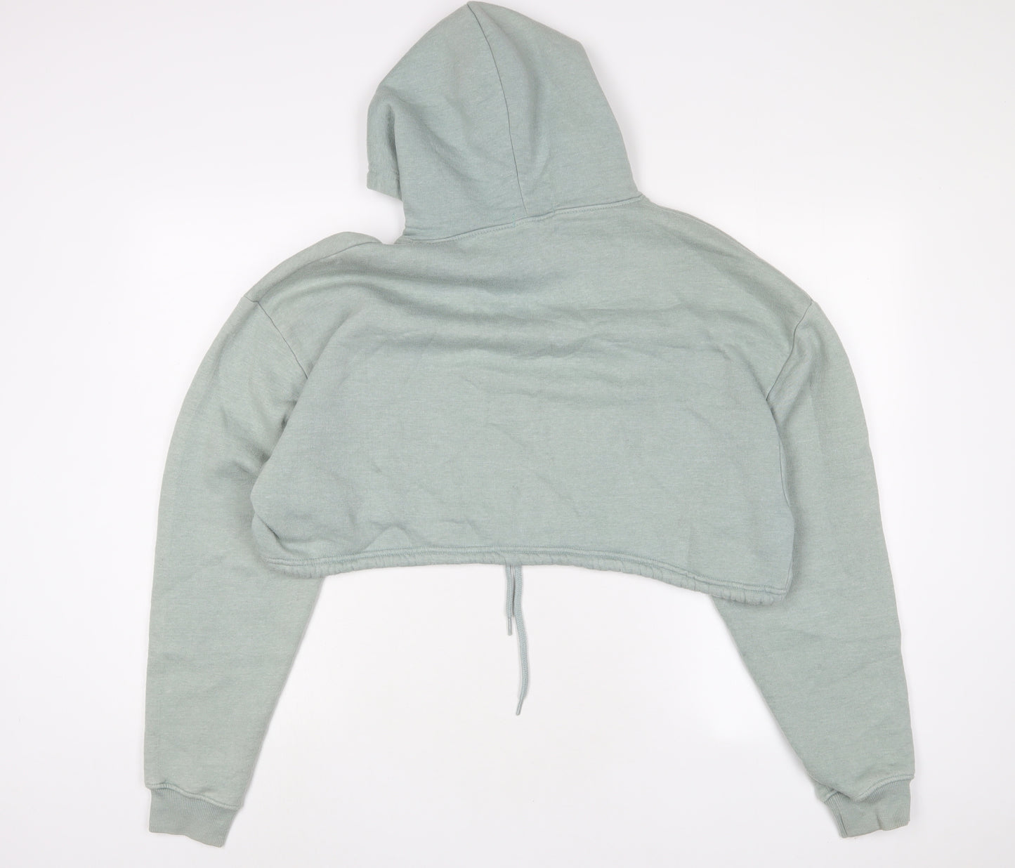 PRETTYLITTLETHING Womens Green Cotton Pullover Hoodie Size M Pullover