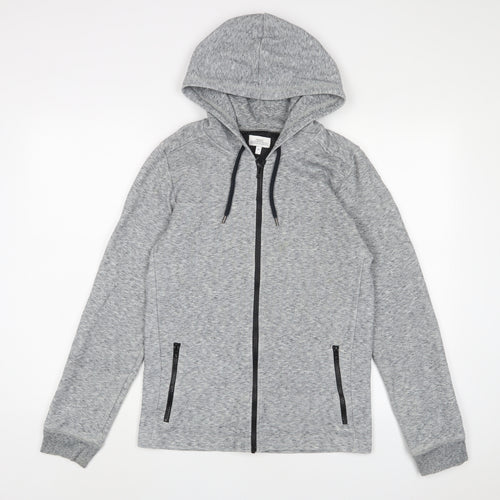 NEXT Mens Grey Polyester Full Zip Hoodie Size XS