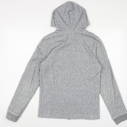 NEXT Mens Grey Polyester Full Zip Hoodie Size XS